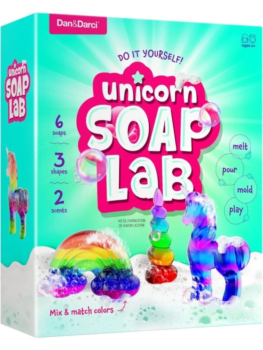 Unicorn Soap Making Kit for Kids - DIY Craft Project & Birthday Gift for Ages 6